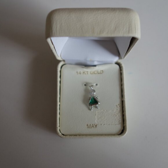 14KT Gold May Month Pendant $80